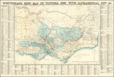 Whitehead's New Map of Victoria.  1868. . . .