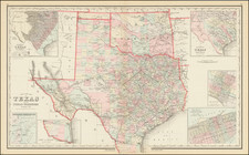 Texas and Oklahoma & Indian Territory Map By O.W. Gray