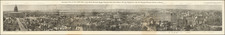 [ Denver Panorama ]  Panoramic View of Over 200 Miles of the Rocky Mountain Range Distinctly Seen from Denver with the Naked Eye; also the Principal Business Portion of Denver By The Williamson-Haffner Co. / William Henry Jackson