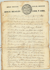 (Texas Land Grant - Coahuila y Tejas) 10 Leagues of Land Granted by the Gov. of Mexico [Manuscript land grant issued by Radford Berry, alcalde of Nacogdoches, to John S. Roberts, with two manuscript plat maps by George Aldrich; issued in 1835, recorded in 1839, and recorded again in 1848 at Clarksville, Red River County, Texas]