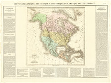 United States, North America and Canada Map By Jean Alexandre Buchon
