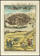 Jerusalem Map By Alain Manesson Mallet