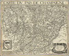 Paris and Île-de-France and Nord et Nord-Est Map By Damien de Templeux / Jean Le Clerc