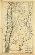 Argentina and Chile Map By Mathew Carey