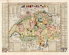 Europe and Switzerland Map By Henri Chatelain