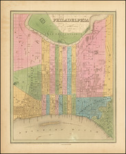 Pennsylvania and Philadelphia Map By Thomas Gamaliel Bradford