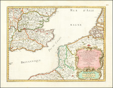 British Counties Map By Nicolas Sanson
