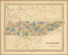 Tennessee Map By Thomas Gamaliel Bradford