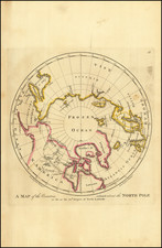 A Map of the Countries situate about the North Pole as far as the 50th Degree of North Latitude By Mathew Carey