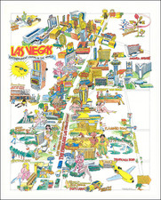 Nevada, Pictorial Maps and Travel Posters Map By Information Las Vegas