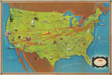 United States, Europe and Pictorial Maps Map By Trans World Airlines