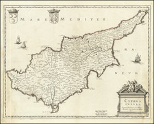 Cyprus Map By Pierre Mariette