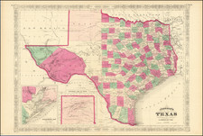 Texas Map By Alvin Jewett Johnson