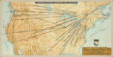 United States, North America and Canada Map By Canadian Pacific