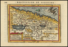 Holy Land Map By Petrus Bertius