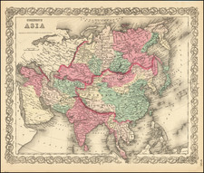 Asia Map By G.W.  & C.B. Colton