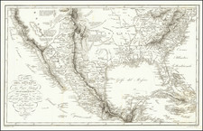 Texas, Plains, Southwest, Colorado, Utah, Nevada, New Mexico, Colorado, Utah, Mexico and California Map By Alexander Von Humboldt