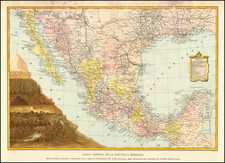 Mexico Map By Tipo Litografia de Espasa y Cia