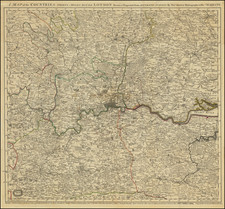 London and British Counties Map By Thomas Kitchin