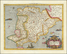 Spain and Portugal Map By  Gerard Mercator