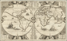 World and Australia Map By Benedictus Arias Montanus