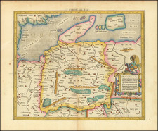 Netherlands, Belgium, Scandinavia, Denmark and Germany Map By  Gerard Mercator