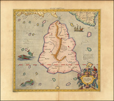 [Taprobana / Sri Lanka]  Asiae  XII.  Tab.  By  Gerard Mercator
