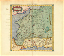 Belgium and France Map By  Gerard Mercator