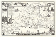 Massachusetts and Pictorial Maps Map By Larry Parker