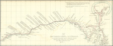 Map of the Southern Coast of Australia, from Encounter Bay to King George's Sound.  Shewing Mr. Eyre's Track in the Years 1839, 1840 & 41 in his attempt to penetrate the interior.