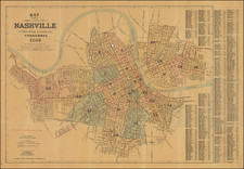 Tennessee Map By G.M. Hopkins