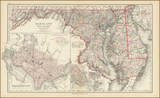 Washington, D.C., Maryland and Delaware Map By Frank A. Gray