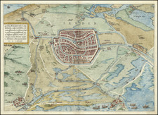 Netherlands Map By Georg Braun  &  Frans Hogenberg