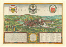 Belgium Map By Georg Braun  &  Frans Hogenberg