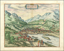 Austria Map By Georg Braun / Frans Hogenberg