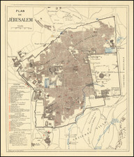 Jerusalem Map By E.  Ruzé