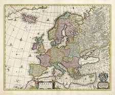 Europe and Europe Map By Nicolaes Visscher I