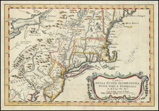 New England, New York State and Mid-Atlantic Map By Jacques Nicolas Bellin