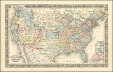 Map of the United States And Territories, Together with Canada &c.  (Early Colorado Territory)