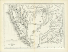 Southwest, Arizona, Colorado, Utah, Nevada, Rocky Mountains, Colorado, Utah and California Map By Charles Wilkes / U.S.Ex.Ex.