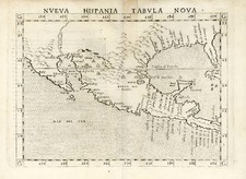 South, Southeast, Southwest and Mexico Map By Girolamo Ruscelli