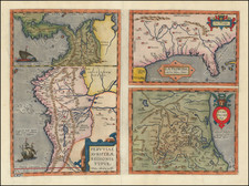 Florida, South, Southeast, Central America and South America Map By Abraham Ortelius