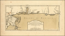 Florida, South, Louisiana, Alabama and Mississippi Map By Jacques Nicolas Bellin