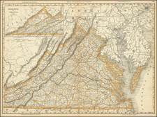 West Virginia and Virginia Map By Rand McNally & Company