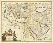 Turkey, Mediterranean, Middle East and Turkey & Asia Minor Map By Carel Allard