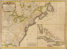 United States, New England, Mid-Atlantic and North America Map By Louis Joseph Mondhare / J. Leopold Imbert
