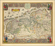 Netherlands Map By Nicolaes Visscher I