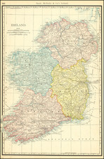 Ireland Map By William Rand  &  Andrew McNally