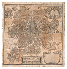 Rome Map By Giovanni Battista  Falda / Giacomo Giovanni Rossi