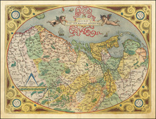 Netherlands and Luxembourg Map By Abraham Ortelius